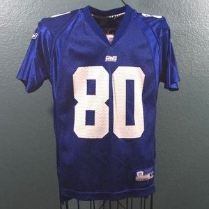 Giants Shockey 80 Equipment NFL Reebok Blue Jersey
